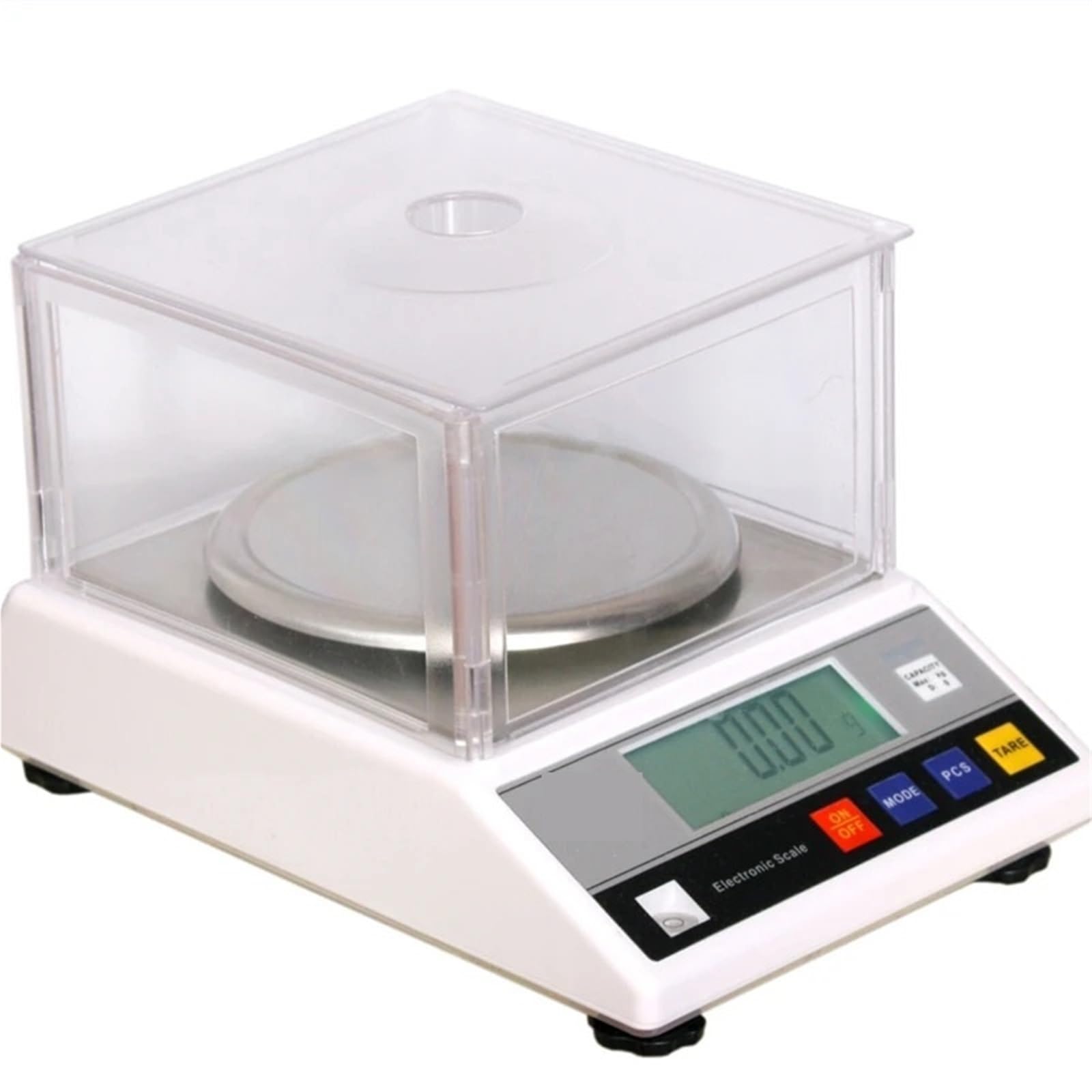 Básculas digitales de laboratorio, Balanza de laboratorio electrónica digital de gran tamaño, for joyas, monedas de oro, as, gramos, 0,01 g - 600 g, con nivel de burbuja de 2 kg.(600gx0.01g)