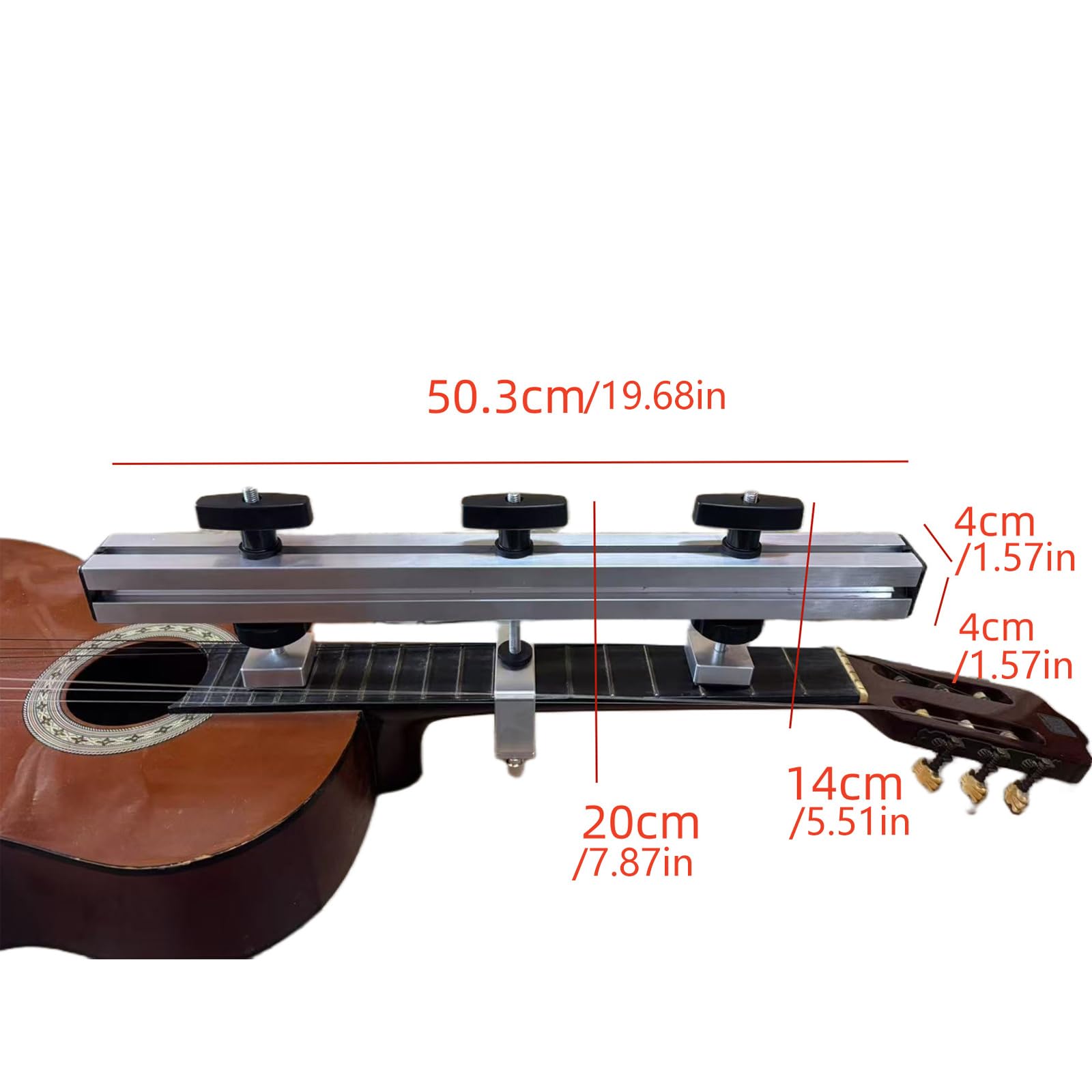 Dispositivo de corrección de cuello de guitarra de metal, corrector de diapasón, corrector de diapasón, ajustable, herramienta de mantenimiento