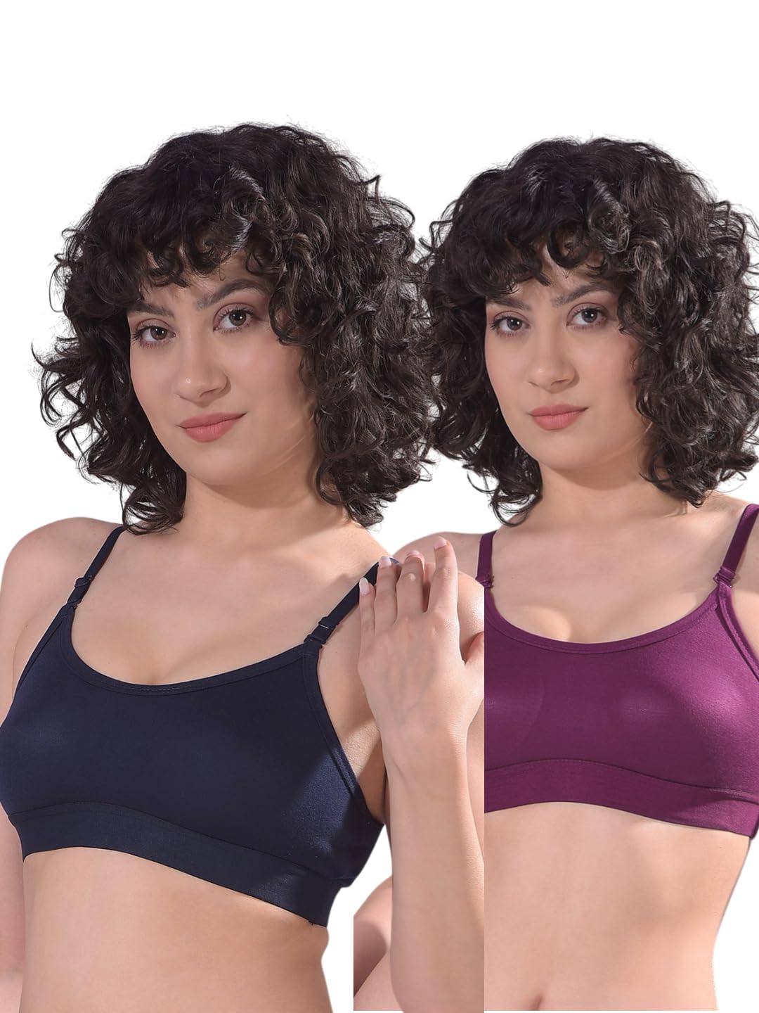 Pack of 2 Sports Bra for Women | Daily Use | Non-Wired | Non-Padded | Seamless Bra | Full Coverage | Suitable for Gym,Yoga,Workout-picture-32