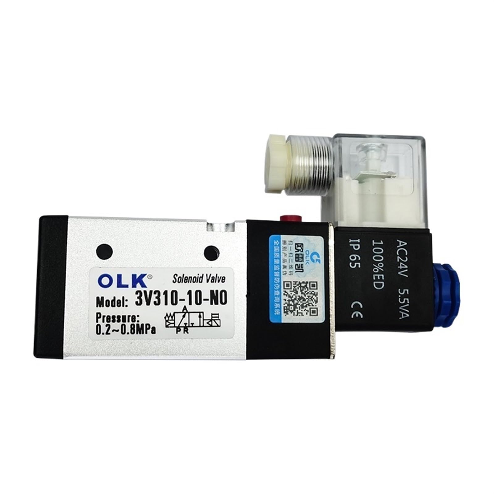 Électrovanne pneumatique 3V310-10 distributeur air gaz valve magnétique AC 24V NO