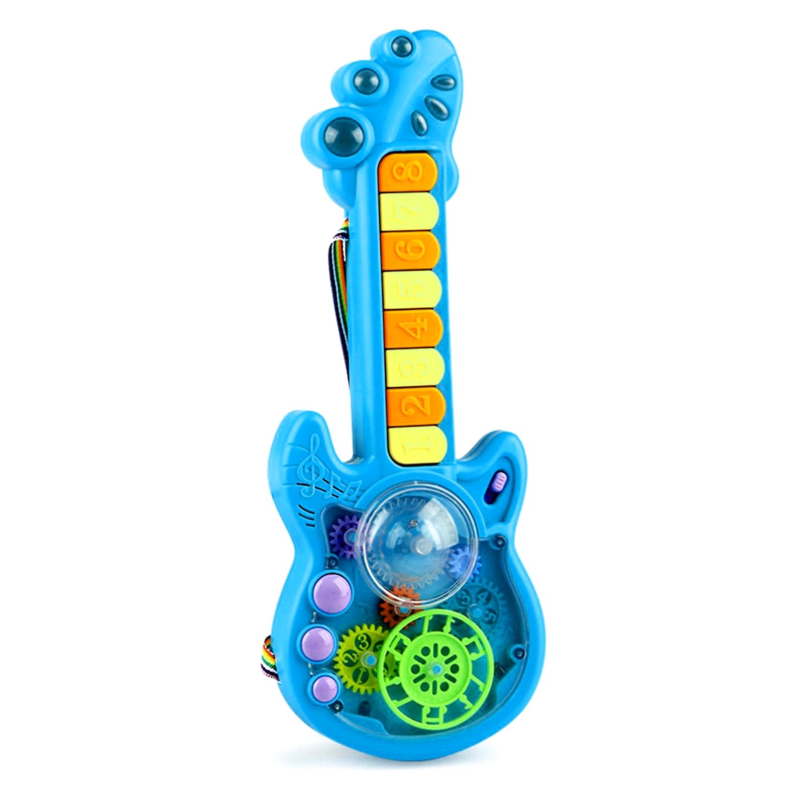 SUPER TOY Musical Guitar Toy for Kids with Light and Sound Features, Piano Keys for Fun Learning and Play, Perfect Birthday Gift for Little Musicians! (B09DKVPYXZ) Amazon Price History, Amazon Price Tracker