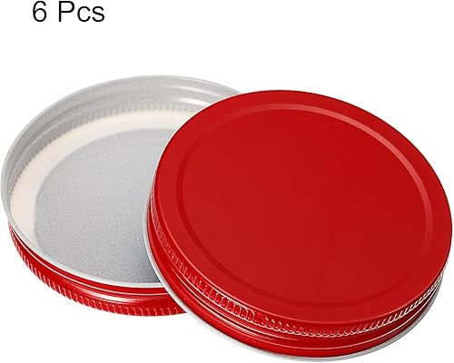 Miniatura 8 de uxcell Tapas para frascos de 3.39 pulgadas de boca ancha, a prueba de fugas, para conservas de cocina, (morado claro, 6 unidades)