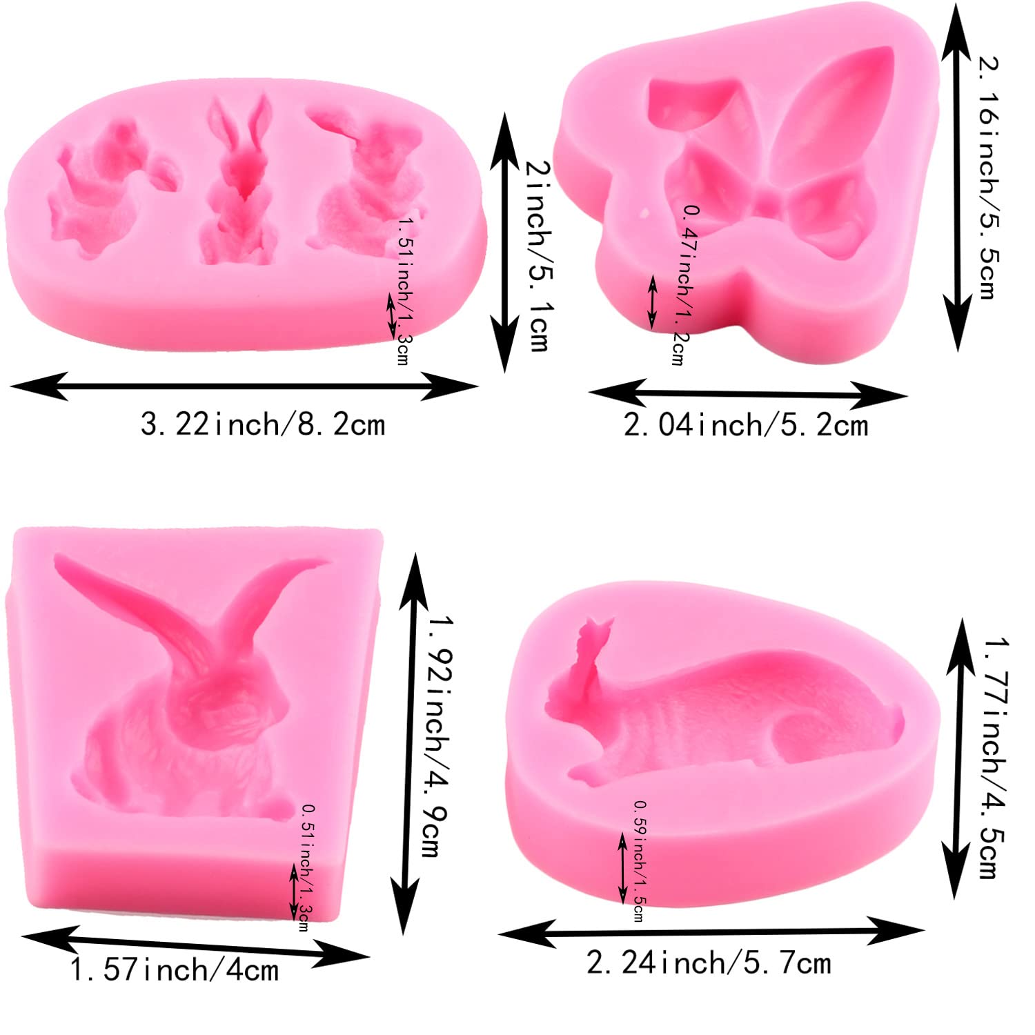 Stampo In Silicone Per Orecchie Di Coniglio Pasquale | Per Cioccolato, Torte E Cupcake - Foto 12