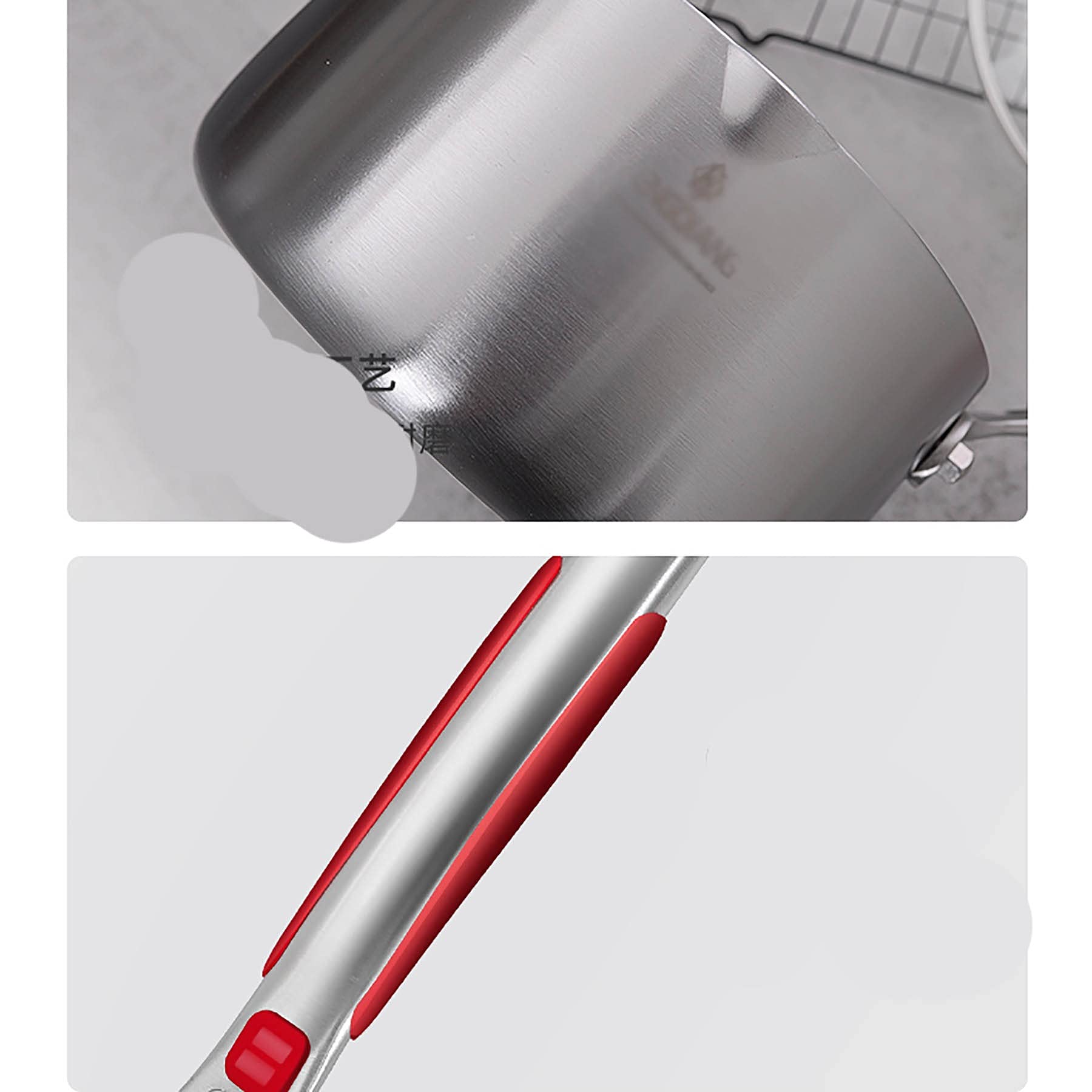 Dampfgartopf/Kleiner Milchtopf/Fritteuse/Suppentopf/Schneepfanne Antihaftbeschichteter Topf aus Edelstahl 316 Haushaltsnahrungsergänzungstopf, 18 cm