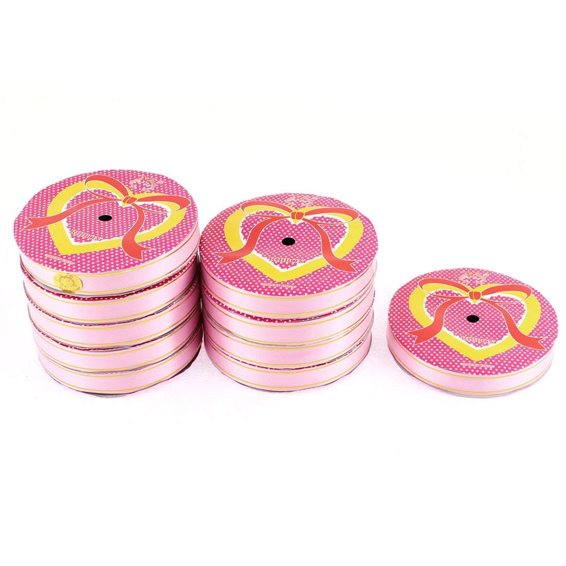 KTM Healthcare® Pink, Gold Tone : Polyester RWedding Festival ibbon Roll Tape 20m 22 Yards 10pcs Pink