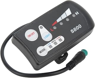 SHYEKYO Electric Bike LED Display, Simple Operation Lightweight S800 Electric Bike Display with Waterproof Connector for 36V 48V Universal