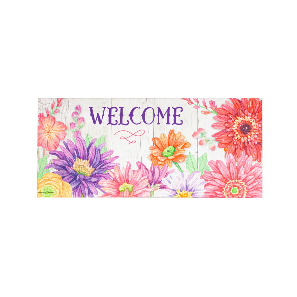 Evergreen Flag Welcome Home Spring Sassafras Switch Mat | Interchangeable Entrance Doormat | Indoor and Outdoor | 22-inches x 10-inches | Non-Slip