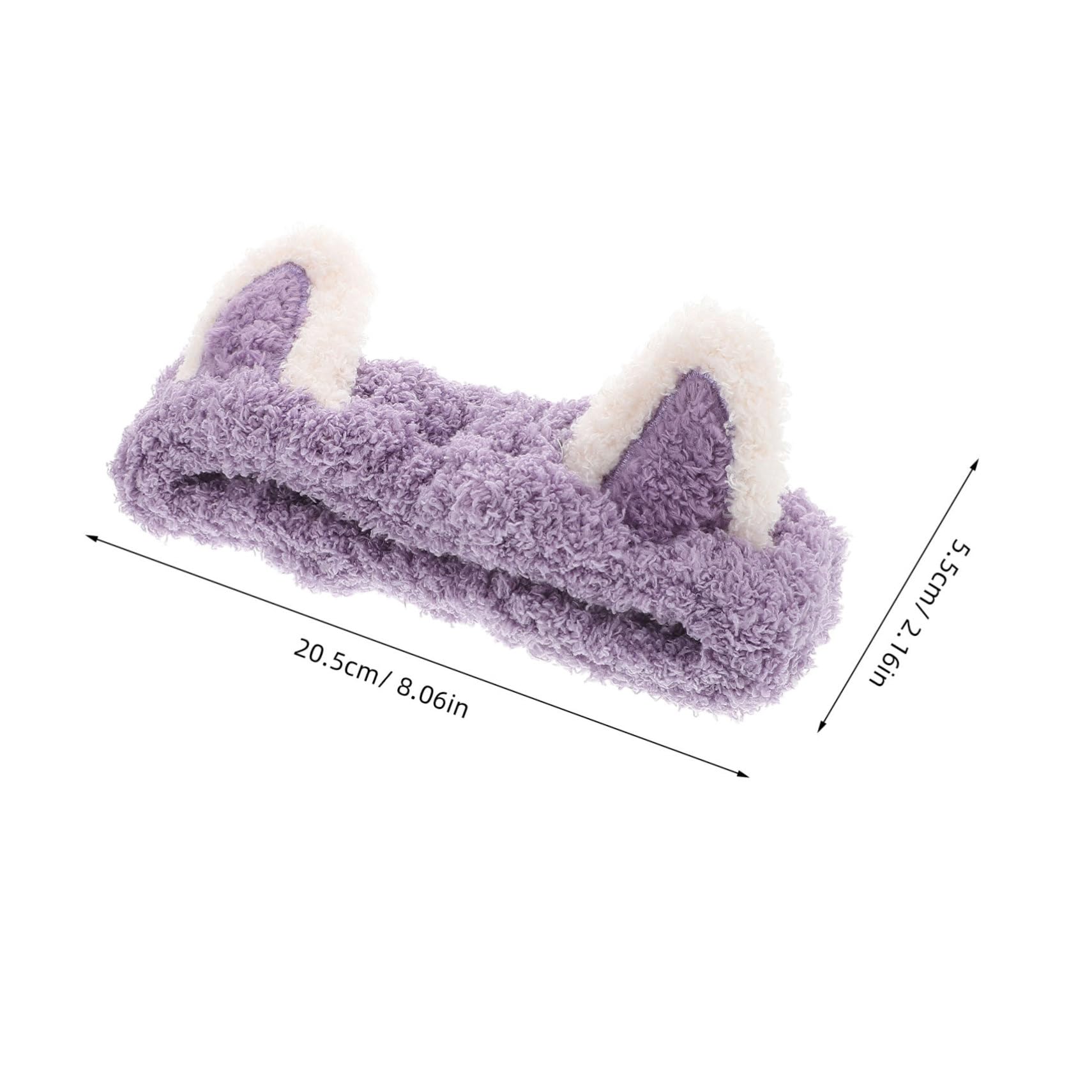 TENDYCOCO Purple Face Wash Headband Cat Ear Spa Headband Fabric Dog Ears Headband Cow Headband