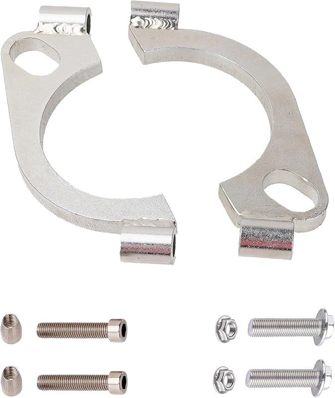 Flange bipartida oval para escapamento Qumbeleize 2,0 polegadas em aço carbono – Kit