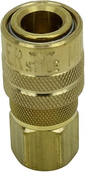 Industrial Coupler 1/4" NPT Female Brass, M-STYLE Quick Connect Air Coupler, S-715 - Pack of 10