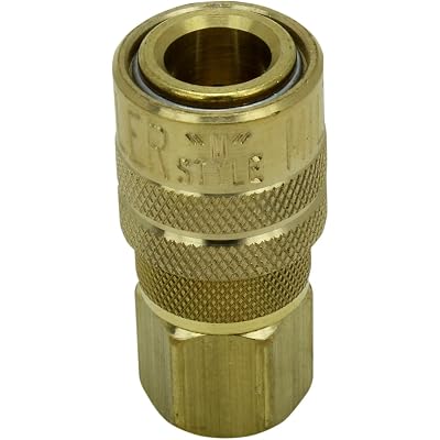 Industrial Coupler 1/4" NPT Female Brass, M-STYLE® Quick Connect Air Coupler, S-715 - Pack of 10