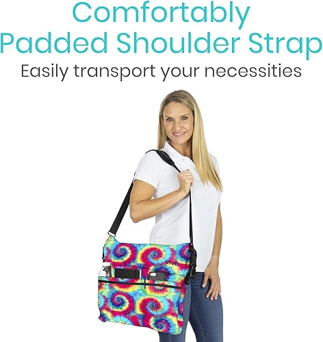 Miniatura 63 de Bolsa para silla de ruedas, Floral púrpura