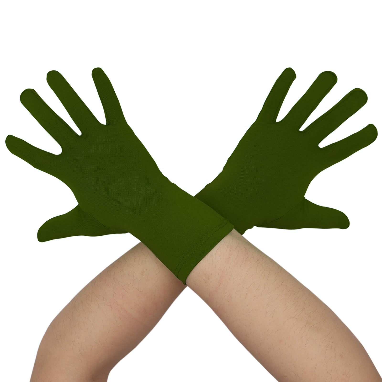 Aniler Men's and Women's Wrist Length Spandex Gloves Wedding Party Christmas Costume Party Dance Gloves, Olive Leaf It To Me, One size
