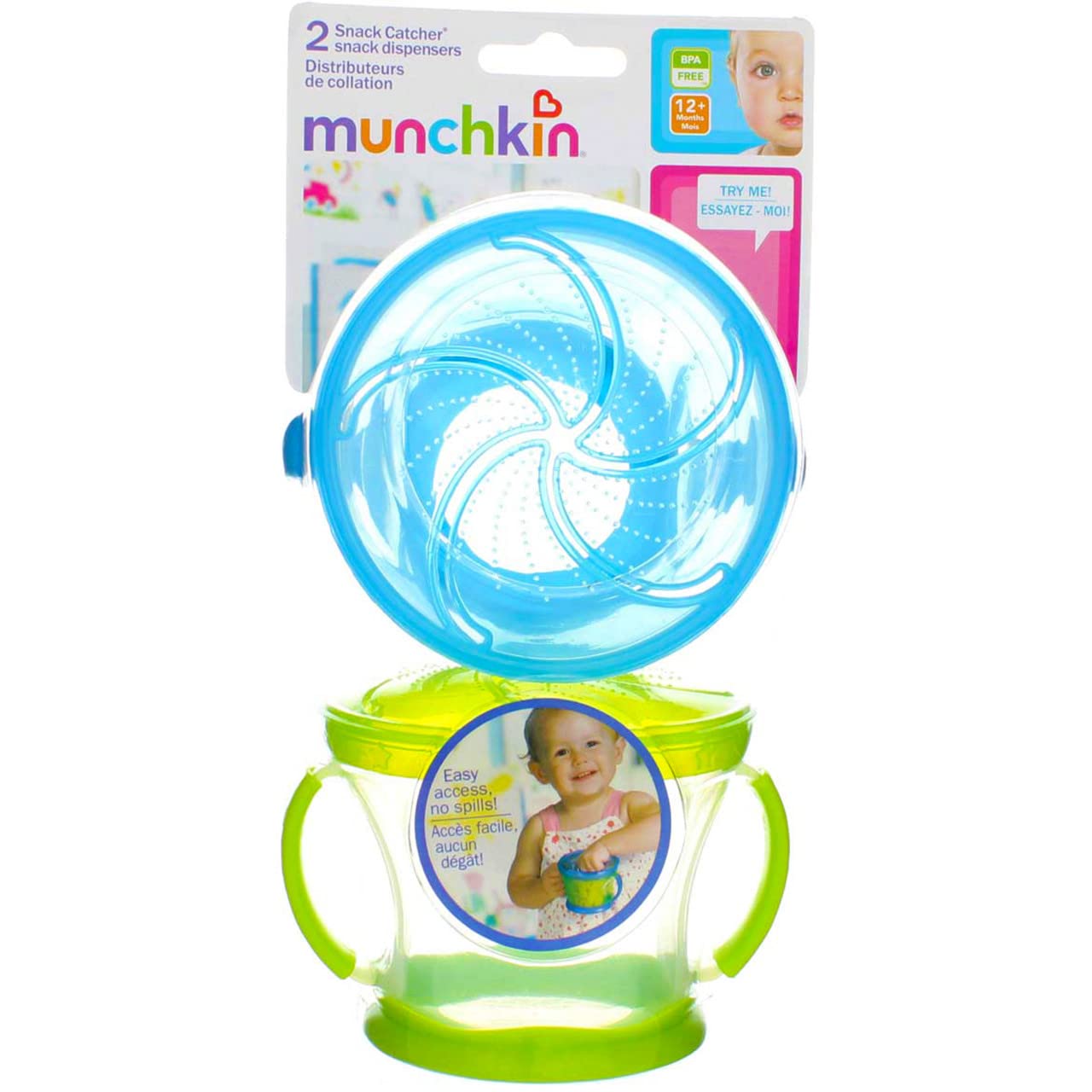 Munchkin 2 Pack Snack Catcher - Assorted Colors