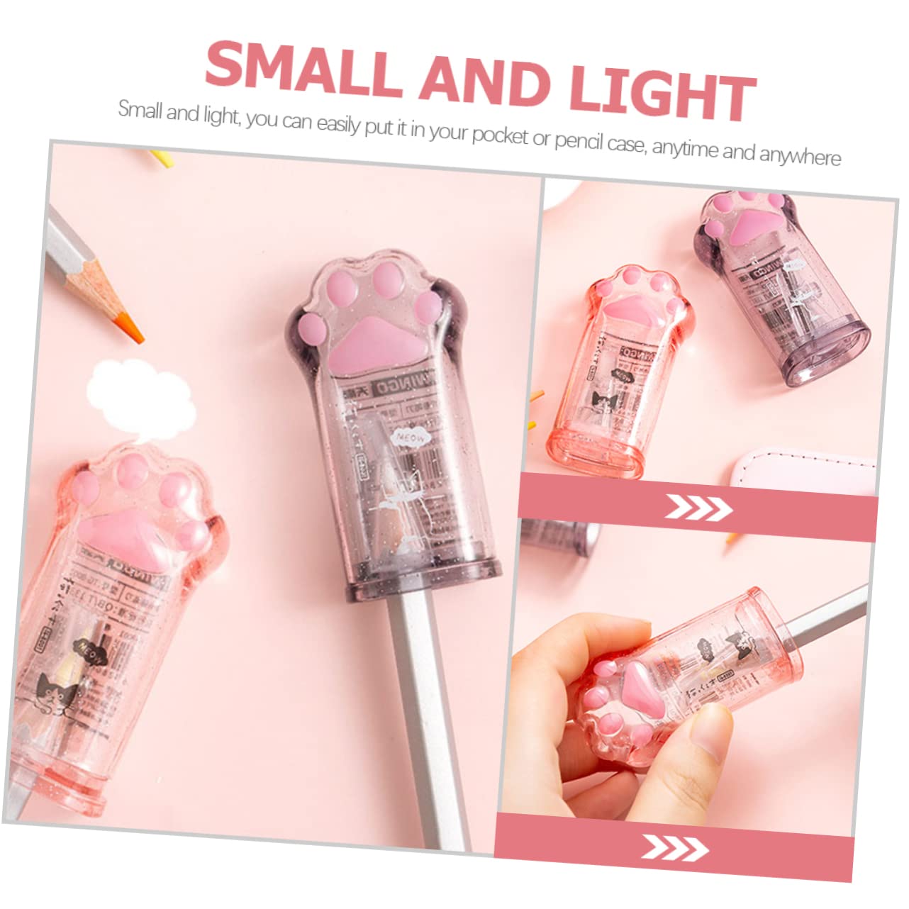 SHINEOFI 20pezzi Pz Temperamatite Manuali Forma Di Zampa Di Gatto Affilatori Per Matite Per Cancelleria Carina Per Scuola Design Creativo e Pratico