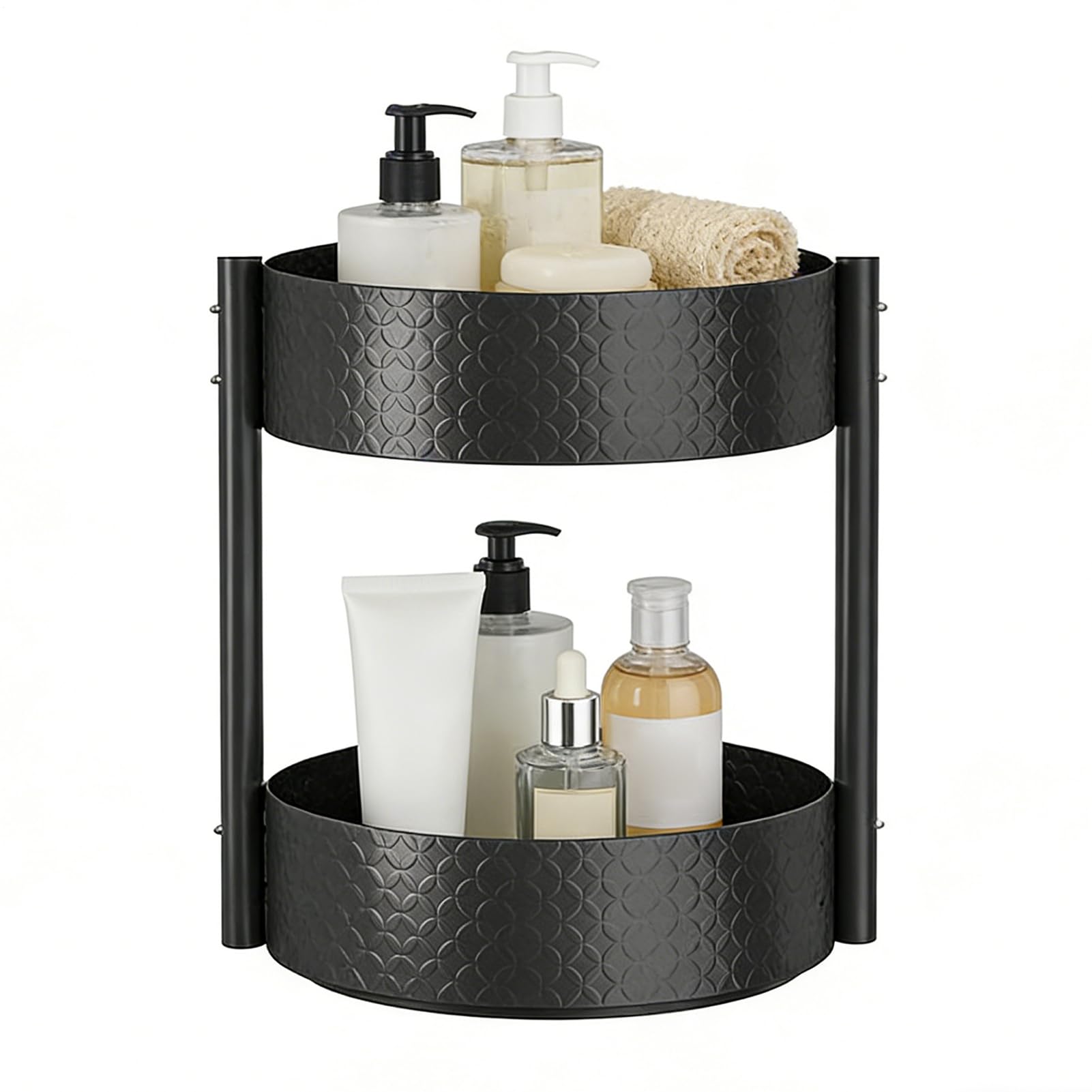 Organizzatore per Spezie Vassoio Organizzatore Rotante | Scaffale Girevole Per Spezie Da Cucina Adatto A Piano Cucina, Frigorifero, Snack, Bagno, Toeletta, Medicinali, Profumi
