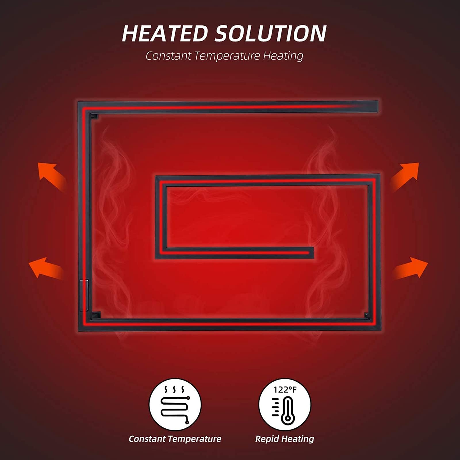 Radiador Calentador de Toallas con Temporizador LED, toallero eléctrico de Acero Inoxidable 304, de Pared, Resistente al Agua IP56, cableado.(Hardwired)