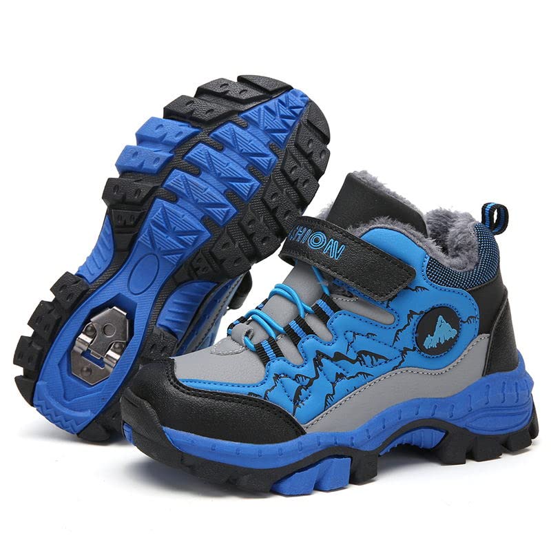 Chaussures d'hiver, de randonnée, de neige, de trekking, de randonnée, chaudes, doublées, en coton, pointure 30-40 EU
