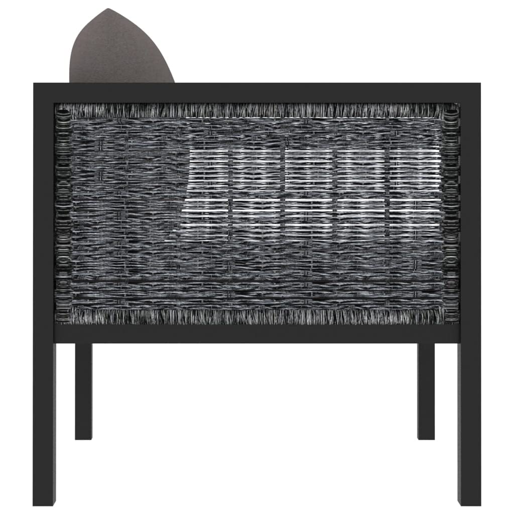 sofás Baratos,sofás de Dos plazas,Sillon Cama 1 Plaza Plegable,Sofá seccional Esquina reposabrazos Derecho ratán PE antracitaAdecuado para salón, Dormitorio