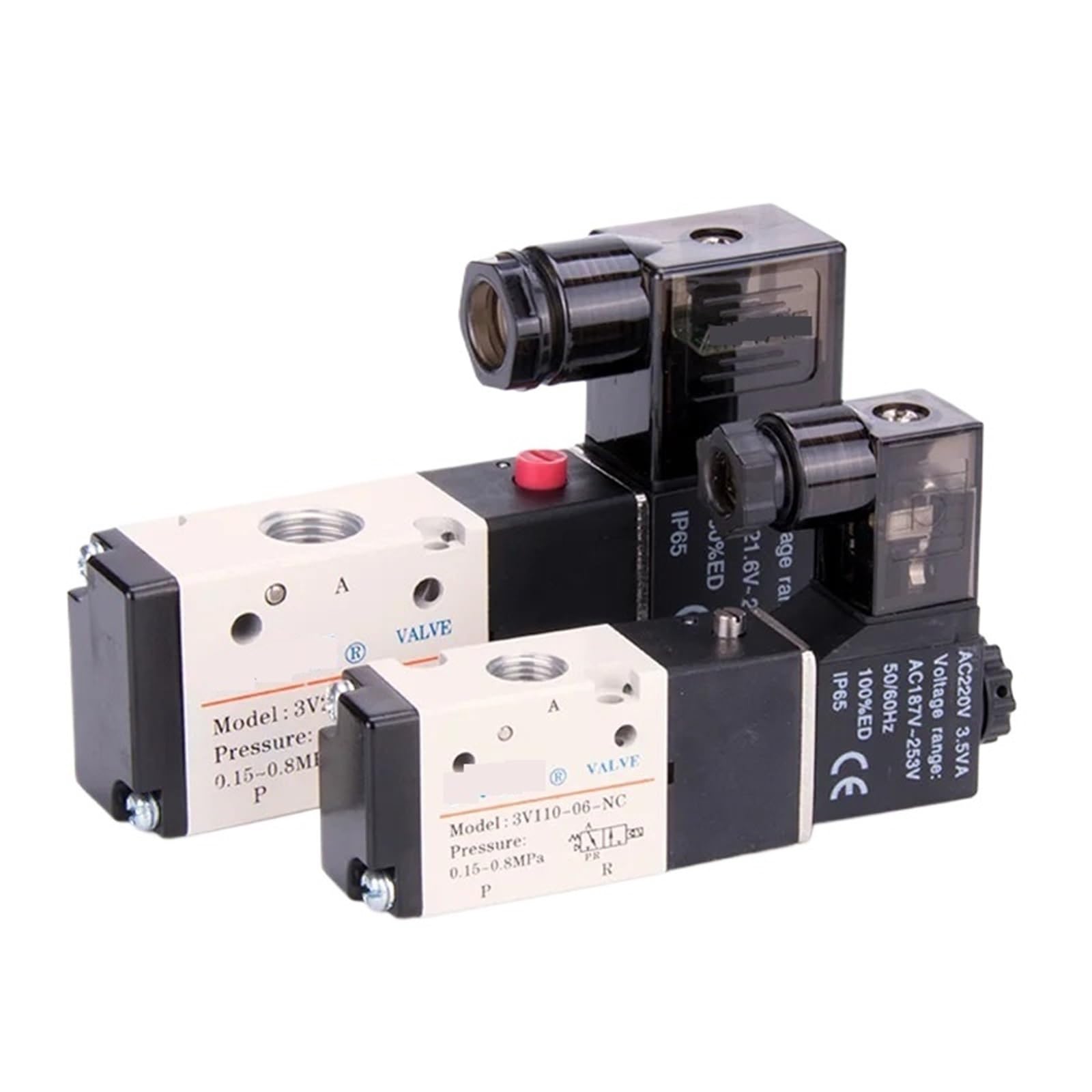 Vanne pneumatique 3V210-08 DC24V à commande électrique pour circuit d'air