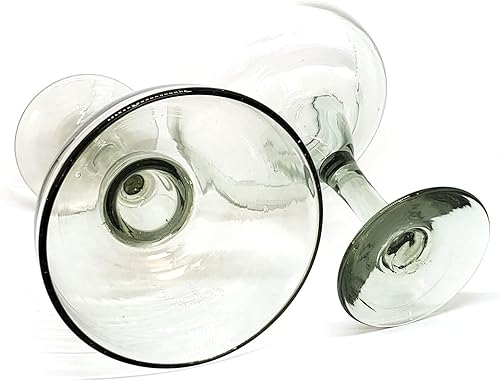 Miniatura 5 de Vasos grandes transparentes de 14 oz para margarita (juego de 4), vidrio reciclado, sin plomo, sin toxinas
