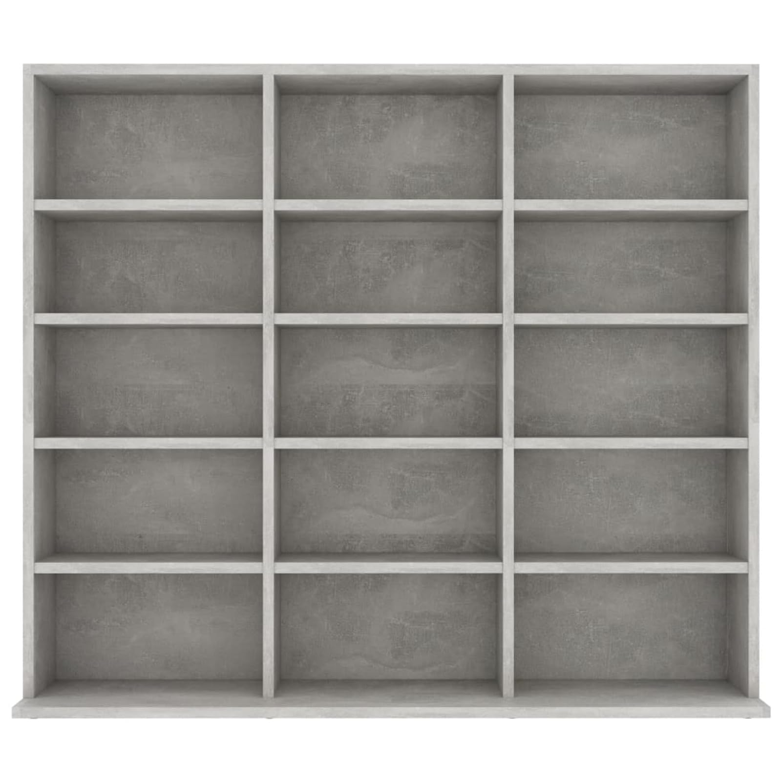 Gecheer Mobile Porta CD, Scomparti Aperti 15 vani, Dimensioni 100x23x89,5 cm, Legno Multistrato, Mobile per Collezione CD e Dvd, Libreria per Soggiorno, Studio e Camera da Letto