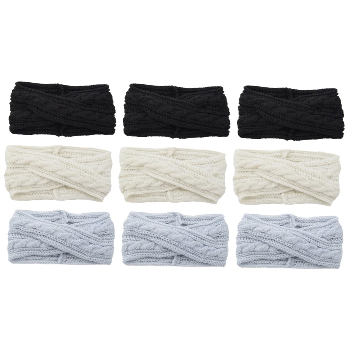 MAGICLULU 3 Set Di Comode Fasce Per in Maglia Di Lana Per Donne Eleganti Fasce Per Incrociate Calde E Traspiranti 3 Pezzi*3