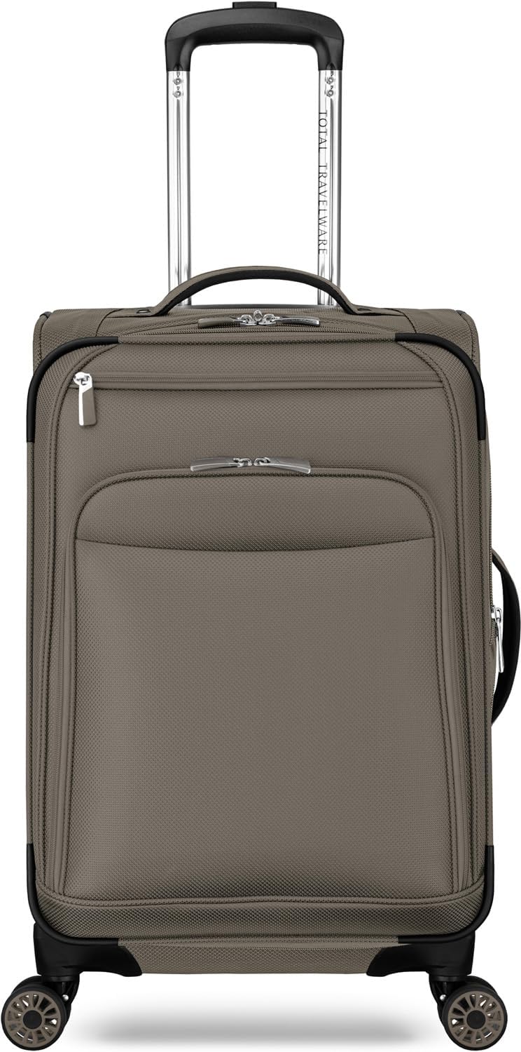 Expandable Spinner, 20-Inch Spinner Carry-On, Mocha