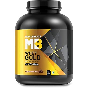 Muscleblaze Whey Gold 100 Whey Isolate Protein Supplement Powder 1 Kg Rich Milk Chocolate With Shaker Rich Milk Chocolate 2 Kg 4 4 Lb Amazon In Health Personal Care