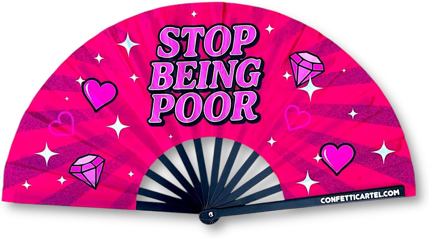 | Festival Accessory | Nylon Fabric | 13" x 25" | Durable Plastic Handle | Textured Grip
