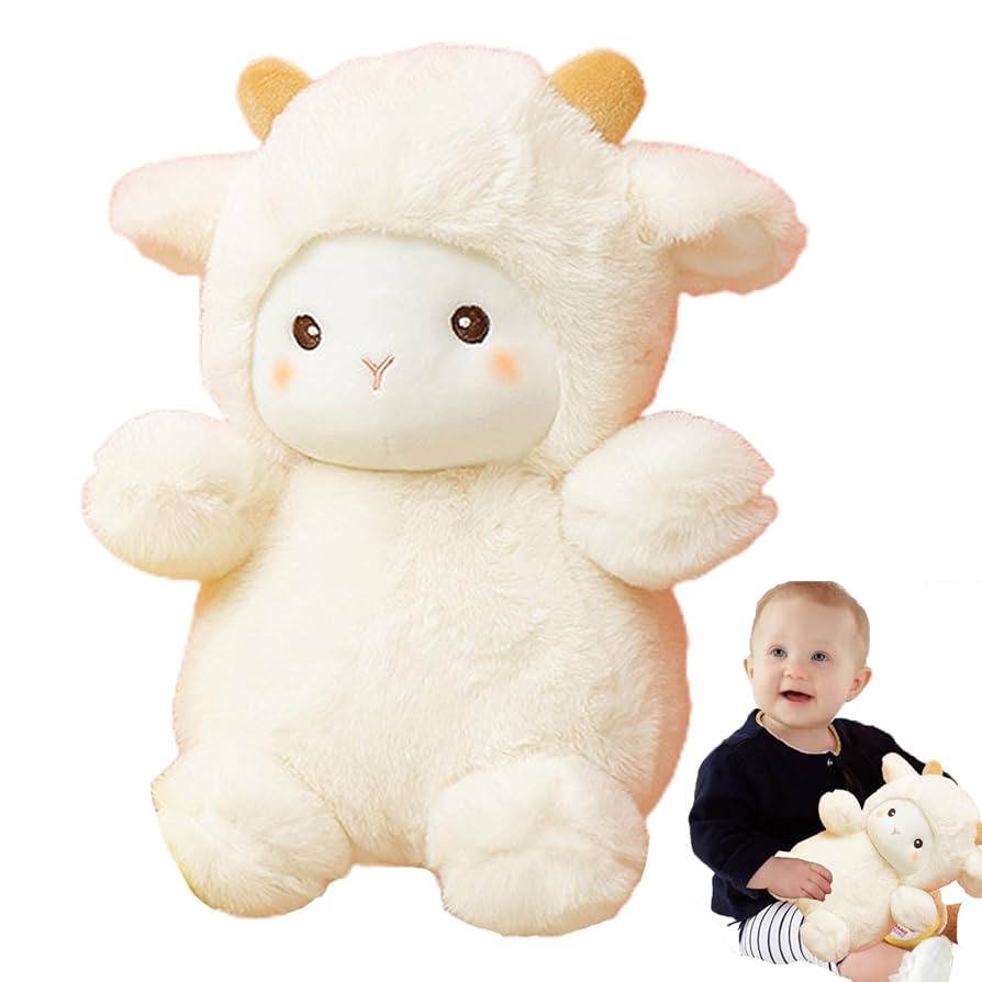 ほわふわ生まれたての子羊ちゃん　ぬいぐるみ　13cm ぬいぐるみ ふわふわひつじ 22×18×26cm 349134