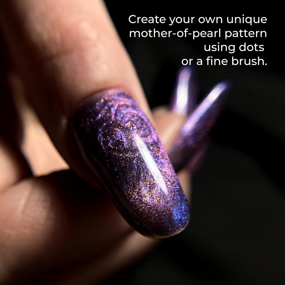 NR Pearl Cat Eye Gel Polish 102 Blue-Green (10ml) – Magnetic Pearl Effect, Dual Tone Long-Lasting Soak Off UV/LED Formula For Professional Manicure 1