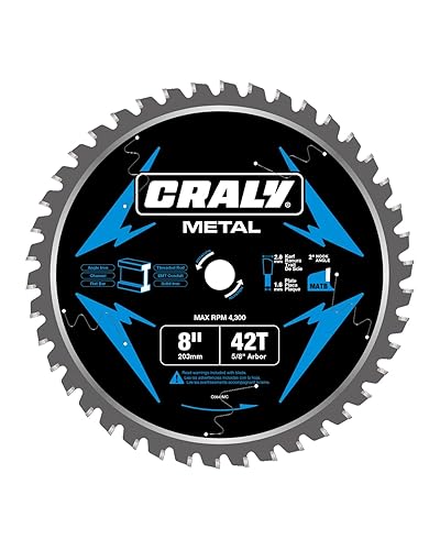 Miniatura 15 de CRALY Hoja de sierra circular de 5-3/8 pulgadas con 30 dientes para corte de acero y metales ferrosos, eje de 20 mm, corte fino, hoja profesional