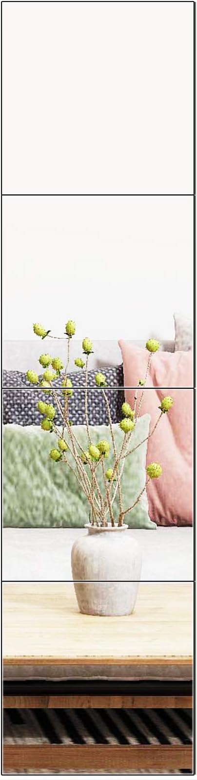 Ruomeng Full Length Wall Mirror Tiles, 12" x 12" x 4Pcs Frameless Wall Mounted Mirror Glass Wall Mirror for Home Gym, Door, Bedroom, Living Room