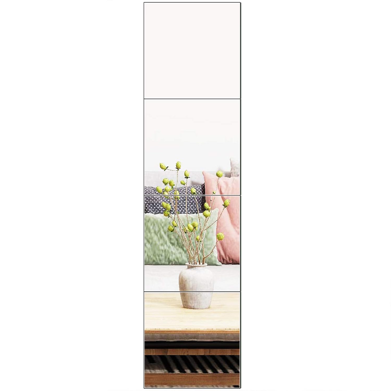 Ruomeng Frameless Wall Mirror Set - 4x12 Inch Rectangular Glass Mirrors for Vanity, Bedroom, Living Room - Review, Price and Buying Guide