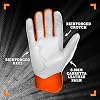 BRUCE BOLT Chrome Series Short Cuff Orange Batting Glove - Orange Small