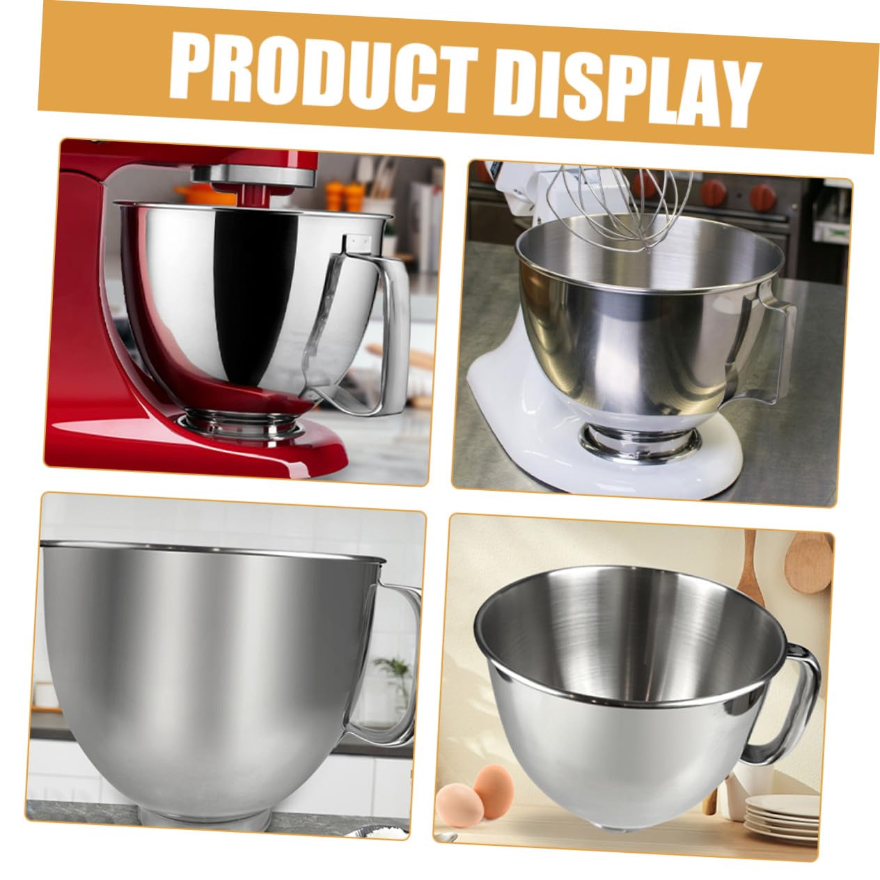 Kisangel Ciotola Per Impastatrice in Acciaio Resistente Da 4,7 Litri Compatibile Con Kitchenaid