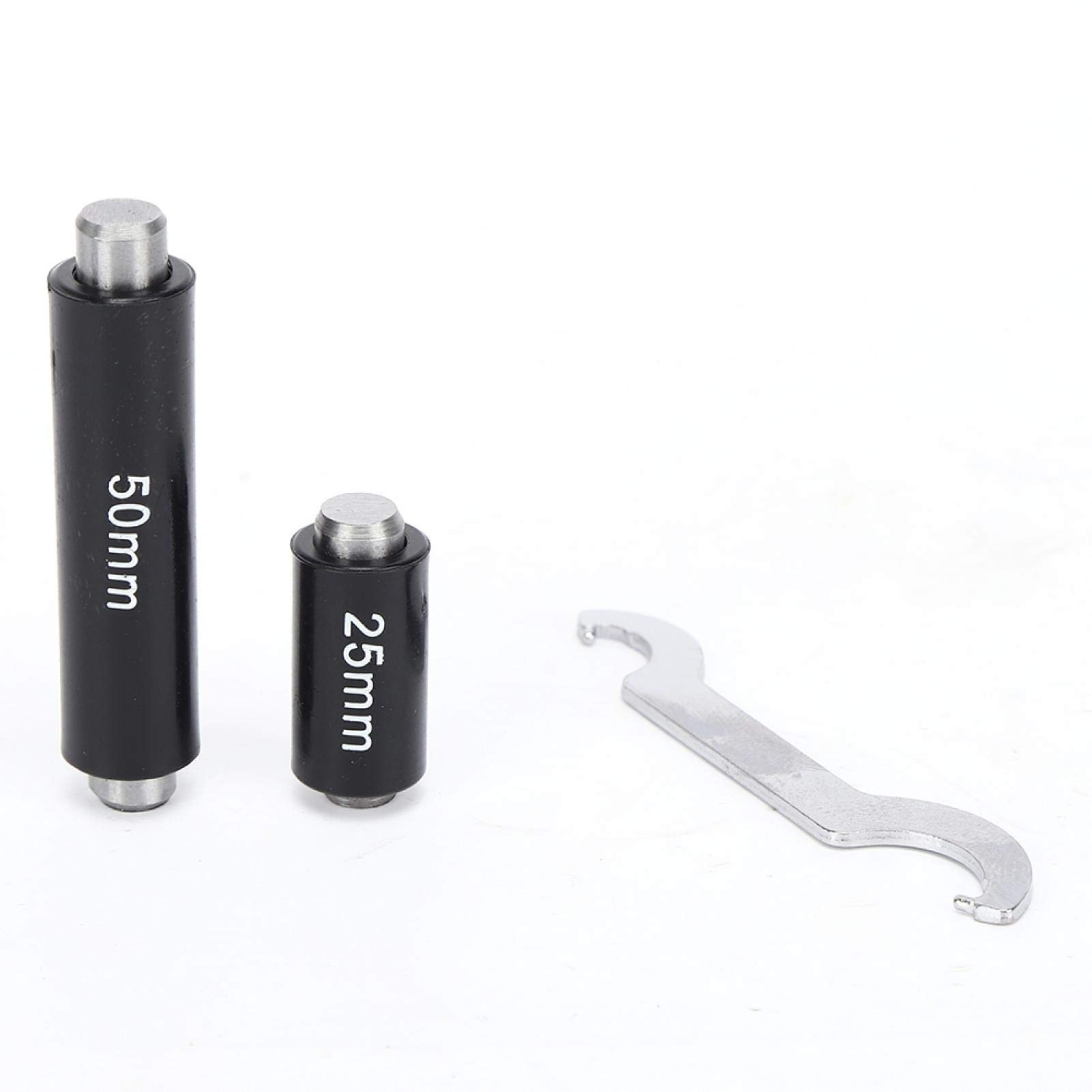 3pcs micromètre, métrique 0-25mm, 25-50mm, 50-75mm roulement en acier outil de mesure du diamètre extérieur de haute précision avec étui, avec tige de mesure de 25mm, 50mm et clé