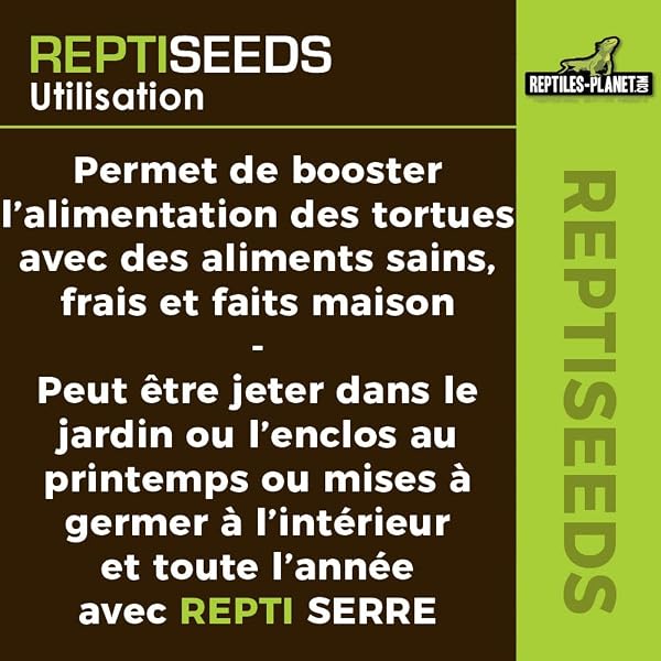 Reptiles Planet - Reptiseeds - Mélange de Graines à Germer pour Tortue Terrestre - 40 g - 5
