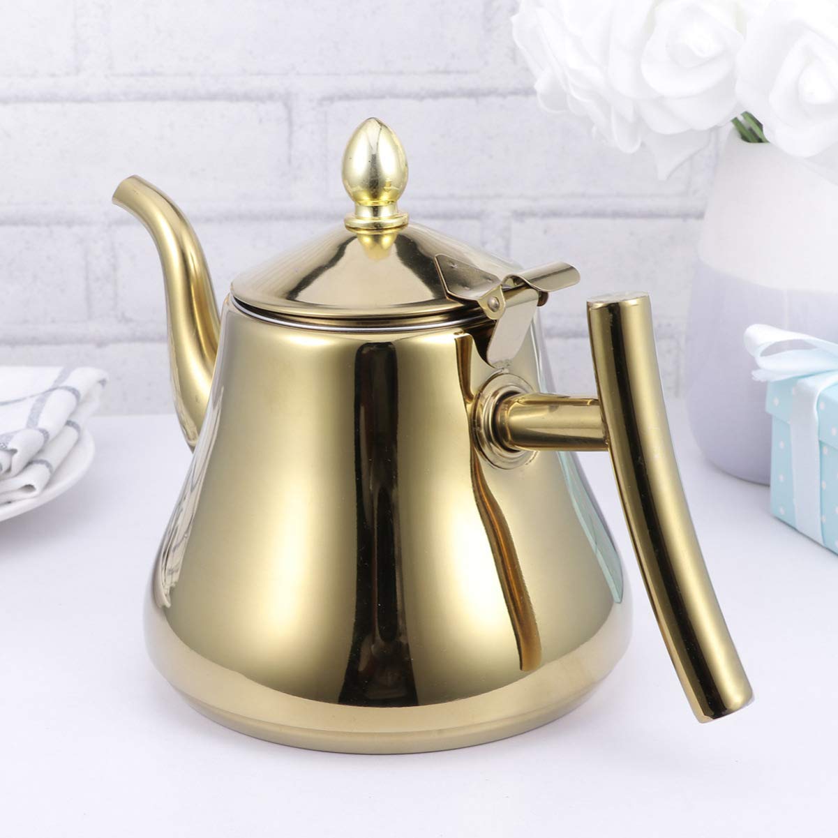 Amazon.com: ZXBAODAN Stainless Steel Teapot Kettle Teapot with Egg