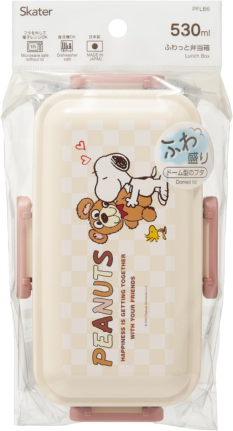 Skater PFLB6-A Snoopy and Beer Lunch Box, Soft Serving Type, 18.9 fl oz (530 ml), Made in Japan