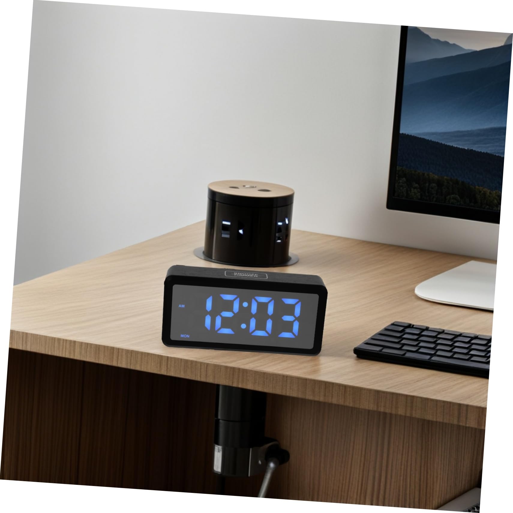ERINGOGO Orologio Digitale in Legno Con Illuminazione Rgb Sveglia Con Display Led Regolazione Manual Legale Per Decorazione Del Comodino Della Camera Da Letto Ufficio