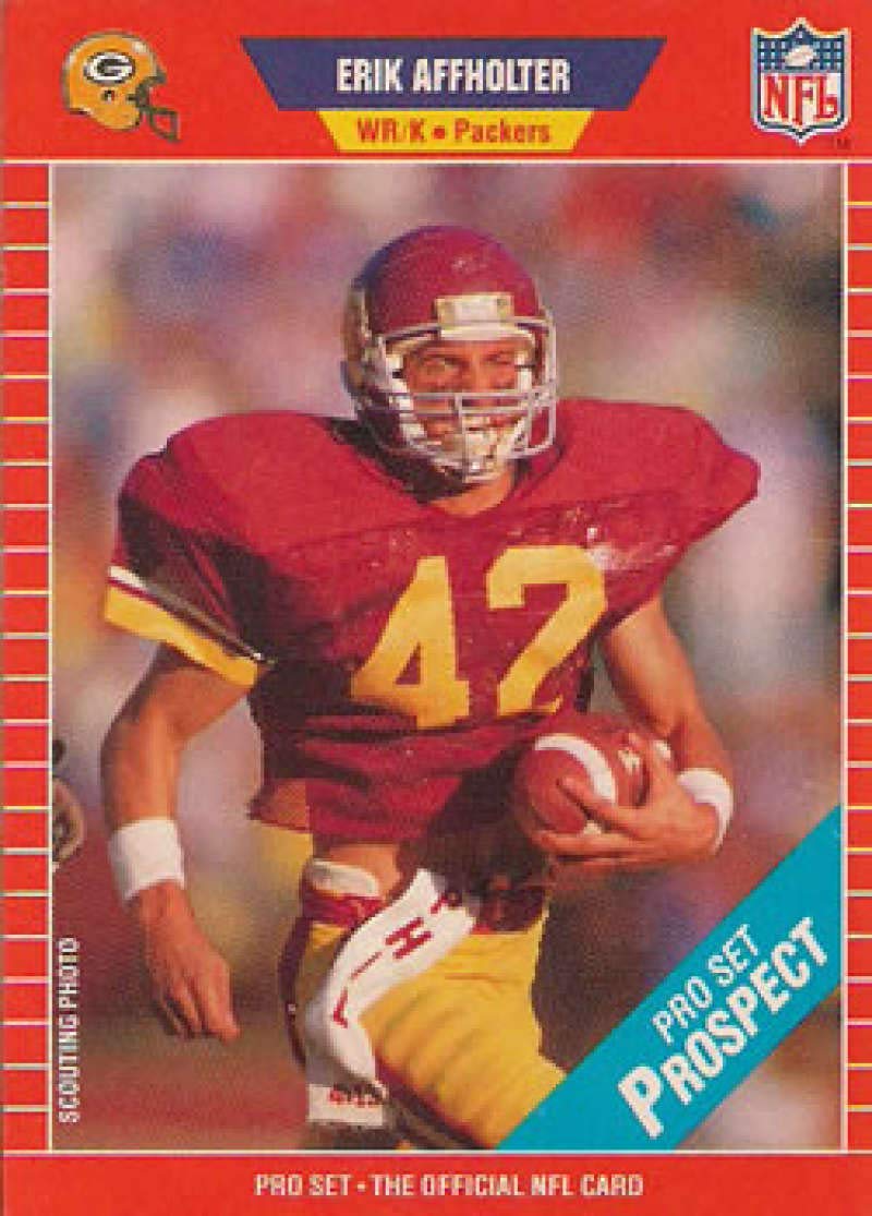 Amazon.com: 1989 Pro Set Football #522 Erik Affholter RC Rookie Card Green  Bay Packers The Official Card of the NFL : Everything Else