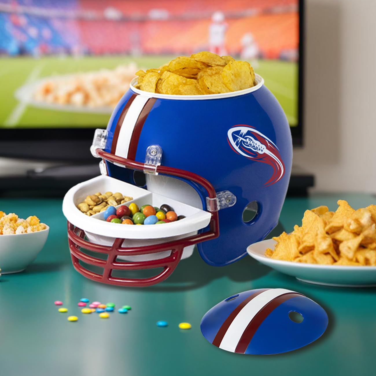 Gedalabels - Casco da snack American Football, blu