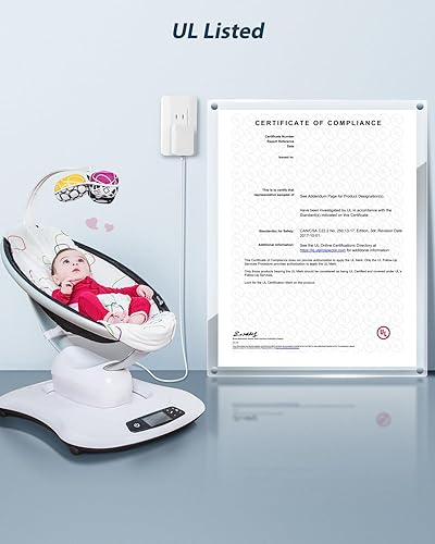 Miniatura 4 de CONMDEX Graco Swing Reemplazo - Cable de alimentación de 6 pies, adaptador de cargador de 5 V, color blanco