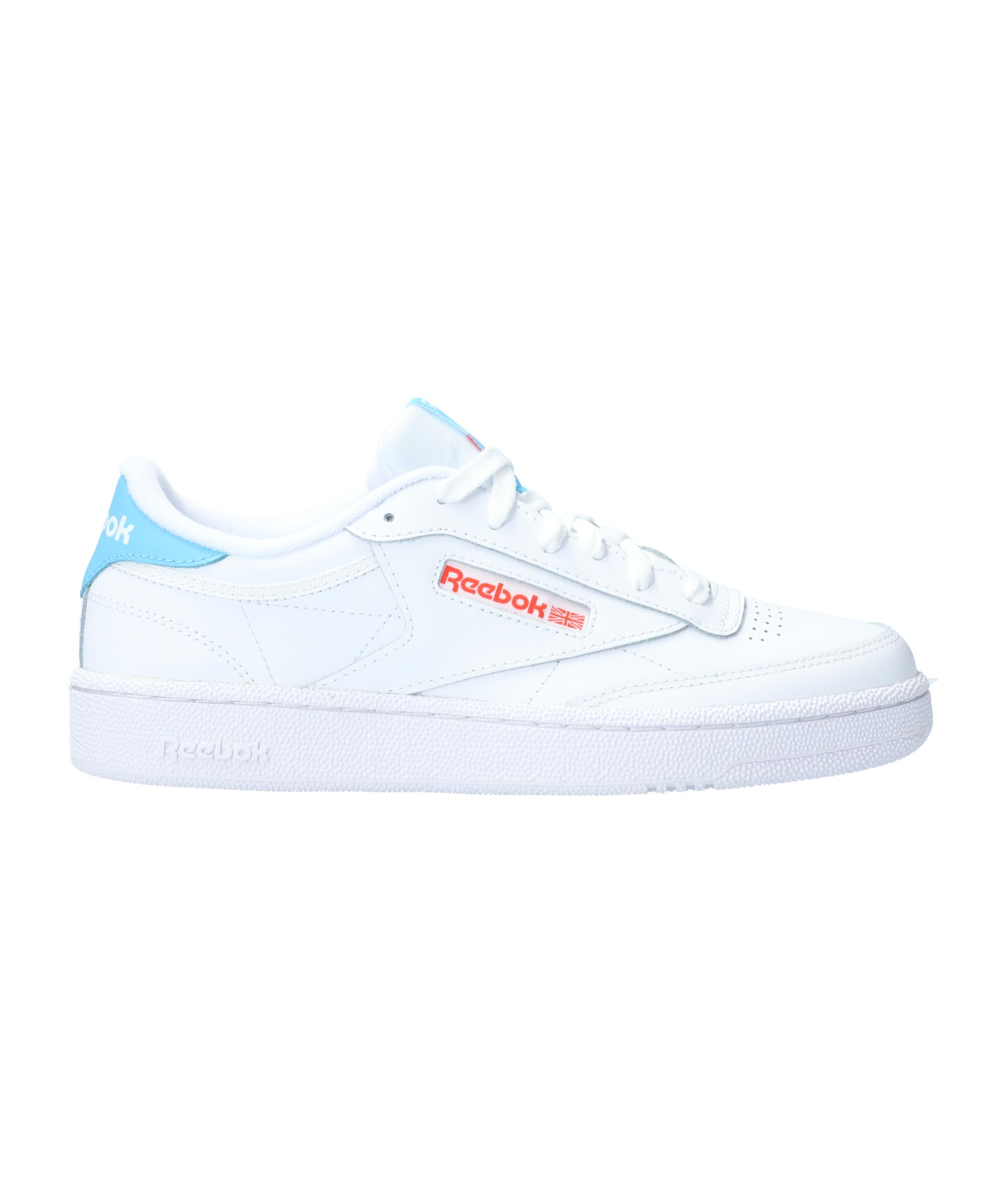 Reebok Male Adult Club C 85 FTWWHT/KINBLU/DYNRED 4.5