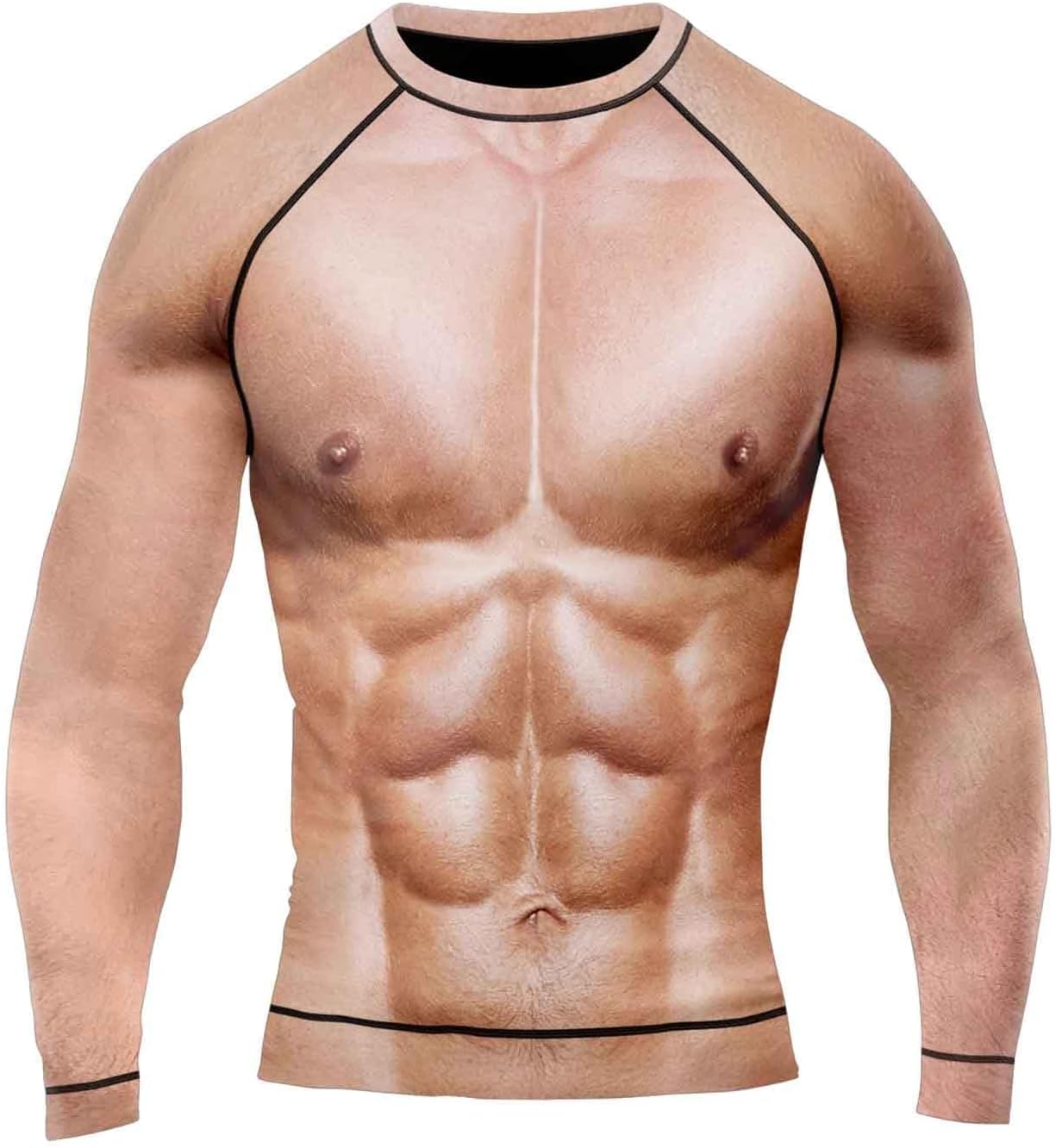 Compression Shirt Men 4-Way Stretch Long Sleeve MMA Jiu Jitsu Rash Guard with UPF 50+ Long Sleeve