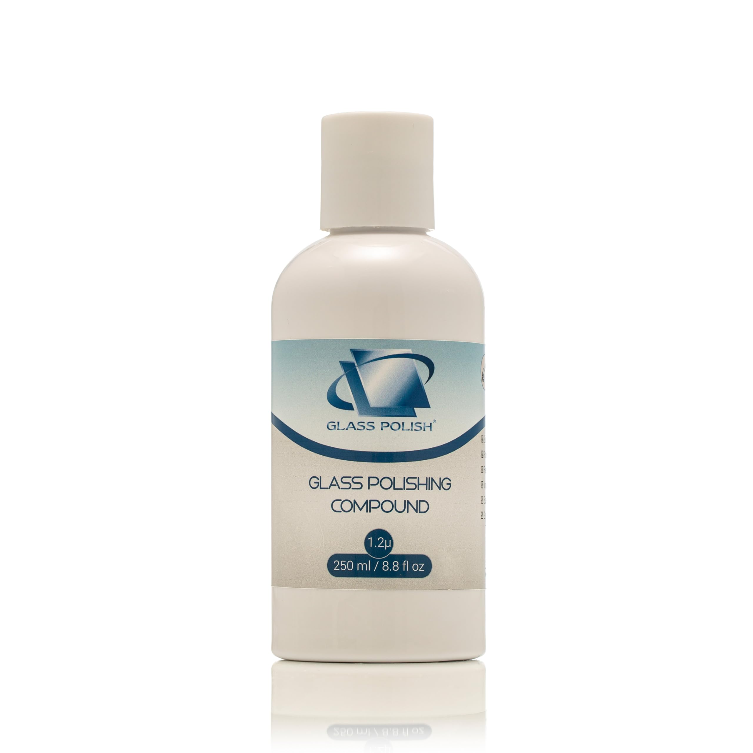 Glass Polish - 250ml Composto Lucidante per Vetri - Pasta Concentrata di Ossido di Cerio a Grana Fina per Lucidatura Professionale di Tutte le Superfici in Vetro - 1,2 Micron