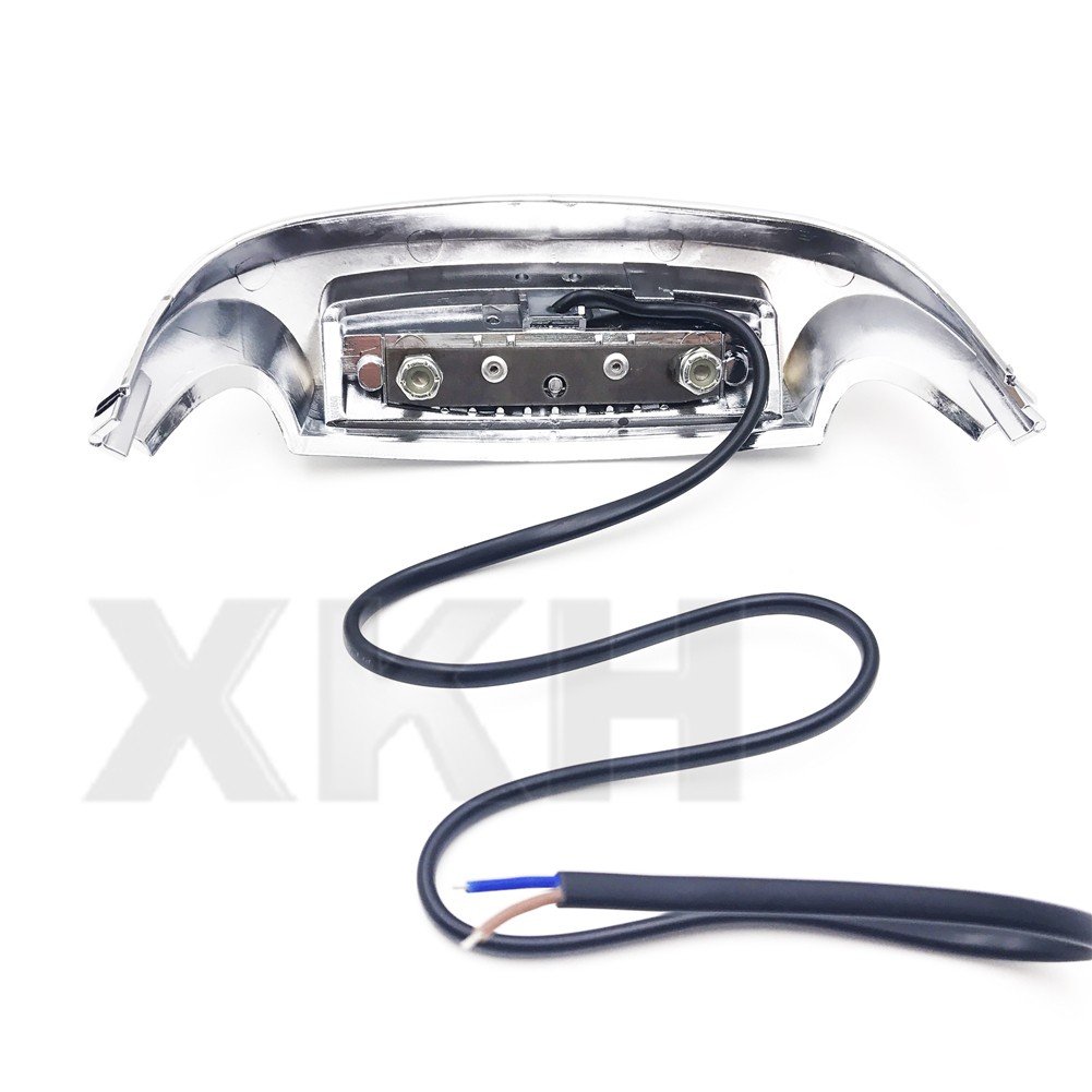 XKH- Front LED Fender Tip Light Clear Lens Compatible with Harley FLHX FLHR 14 15 16 17 [B076V93KTJ]