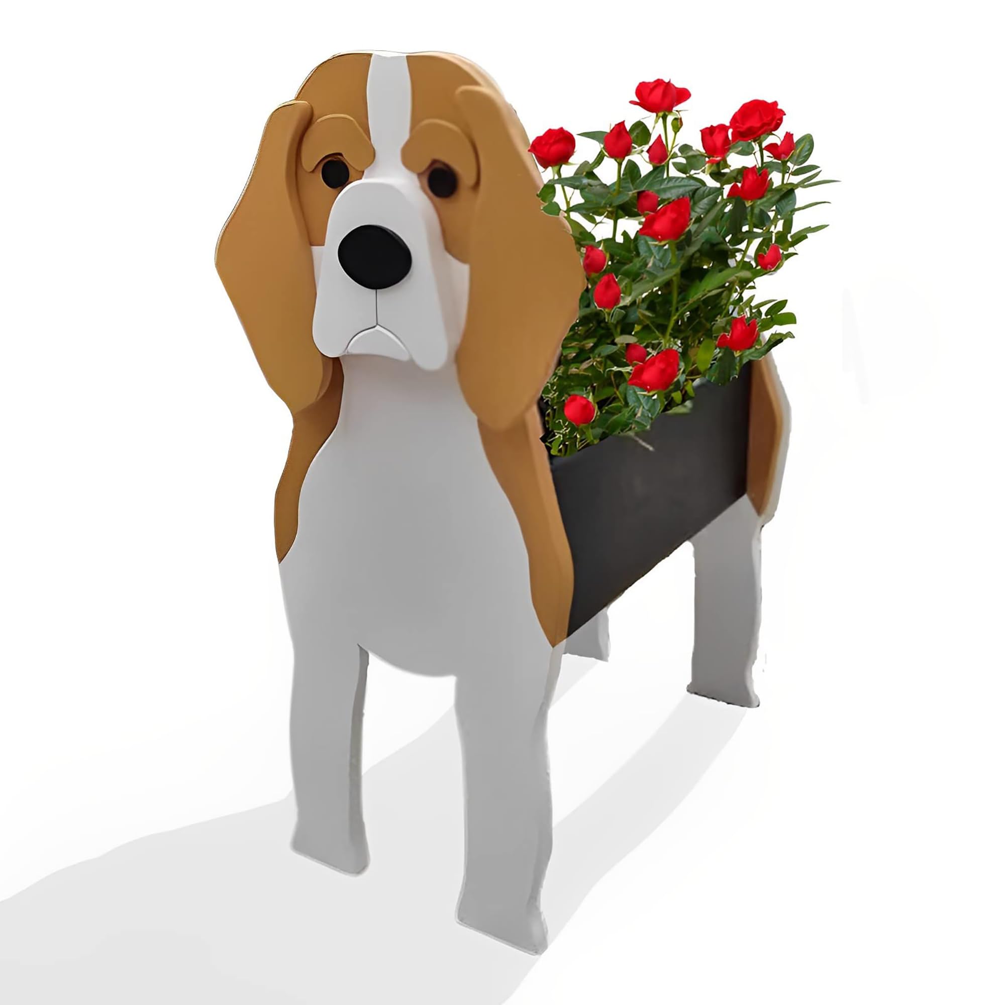 Xinoiiatir Dog Planter Plant Pots, Pet Dog Shaped Plant Flowerpot, Cute Animal Shape Flower Planters, Indoor Outdoor Decorative Ornaments, countertops, Garden, Courtyard,Beagle-34cm